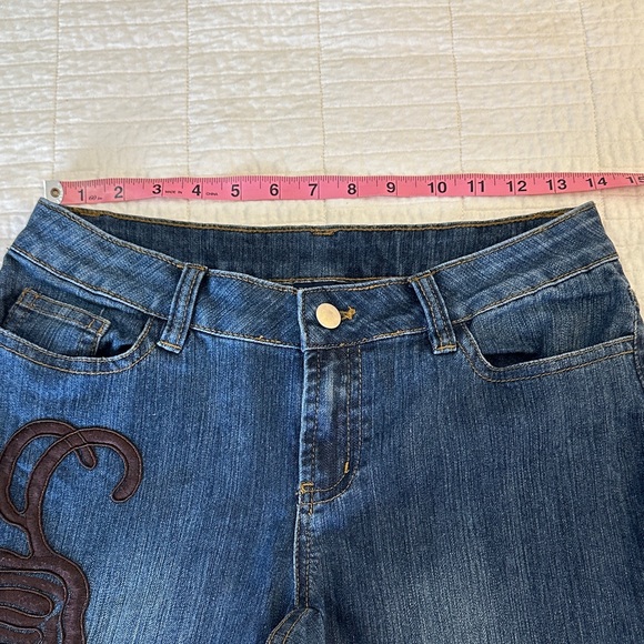 Boston Proper 4 Flare Denim Embellished Leg Like New Vintage Y2K - Picture 6 of 9